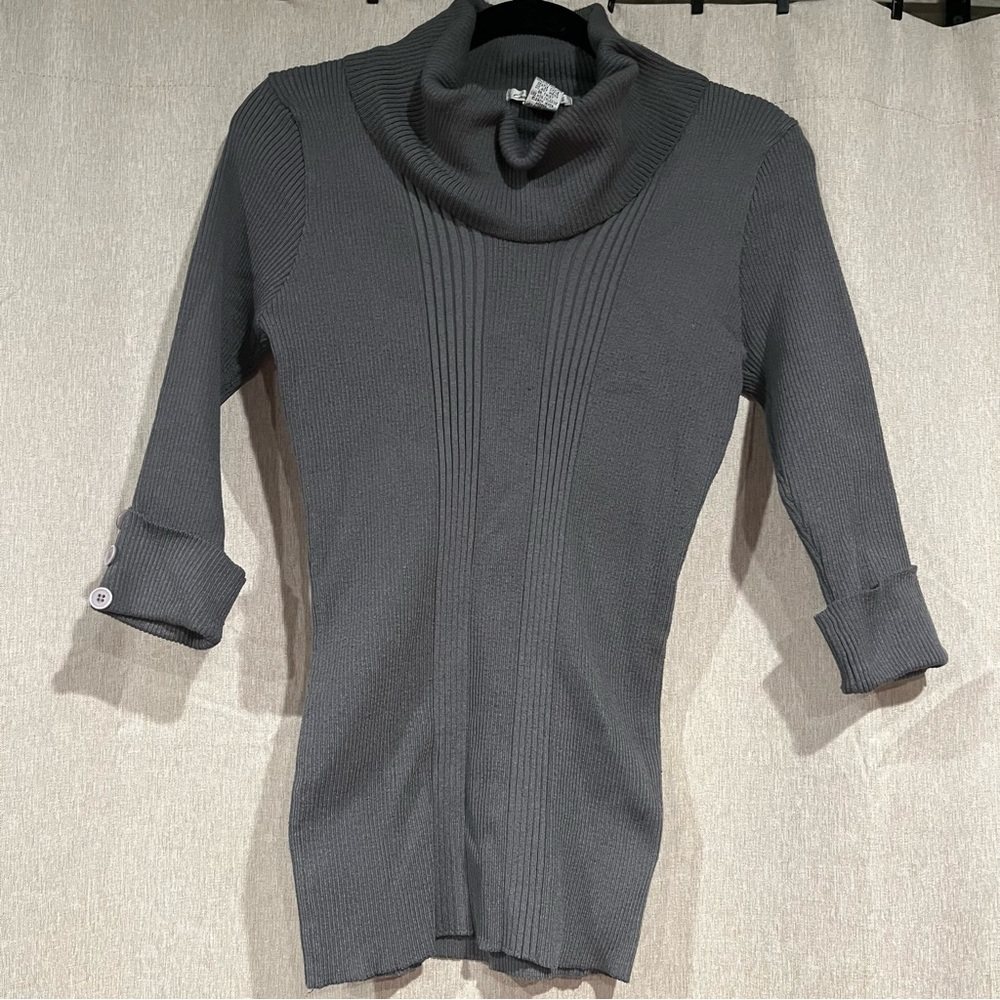 Grey cow neck sweater